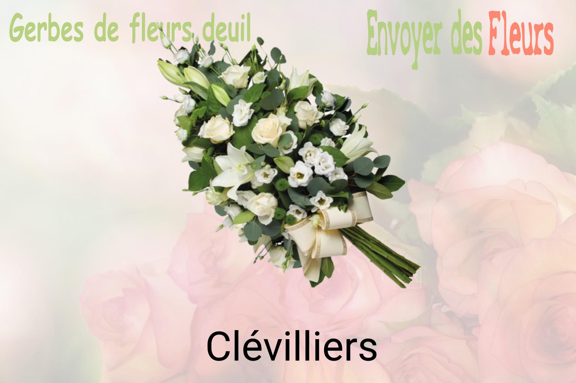 Gerbe de fleurs de deuil livrée à Clévilliers